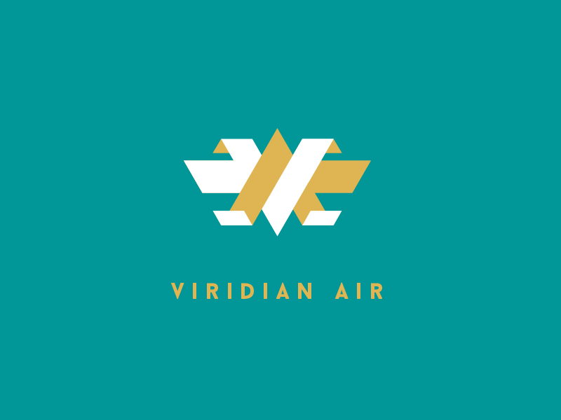 Fantasy Airline Exercise airline aviation exercise fantasy logo viridian