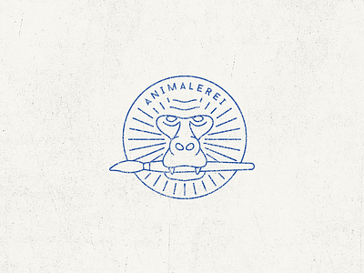 Logo for my animal puns project animalerei animals brush logo monkey puns