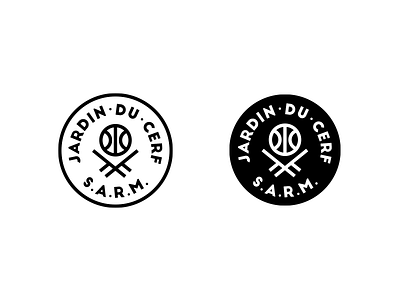 Jardin du Cerf Alternate Hoops Logo alternate badge cerf du hoops jardin logo