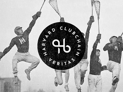 Harvard Clubchain Logo badge blockchain harvard logo socialmedia university vintage