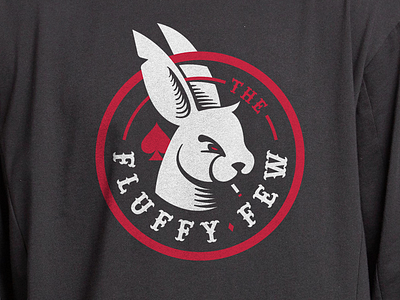 The Fluffy Few badge fantasy few fluffy fun logo motorcycle club rabbit