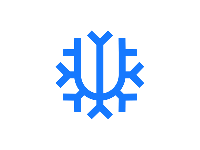 Logo for a company transporting refrigerated goods ice logo refrigerated snowflake