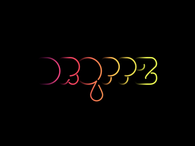 Droppz Logo logo music neon rainbow