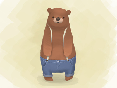 Bär bear book character kawaii painting wacom