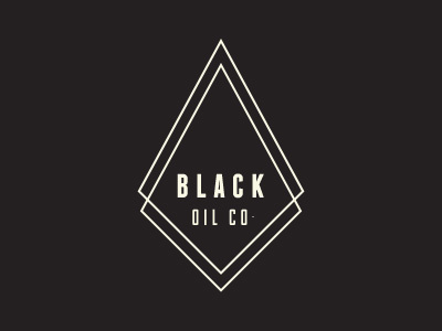 Black Oil Co fantasy geometry logo oil company old vintage