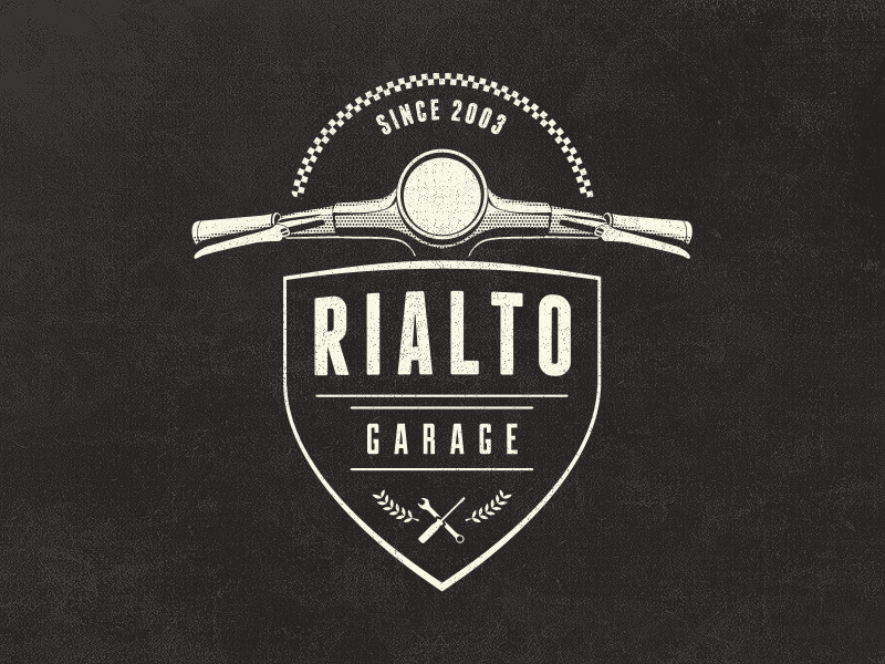 Rialto Garage Logo Work In Progress Update By Mathias Temmen On Dribbble