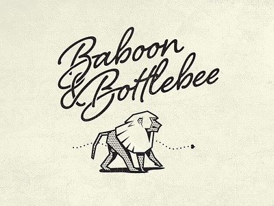 Baboon & Bottlebee Fantasy Logo V1 baboon bottlebee fantasy logo