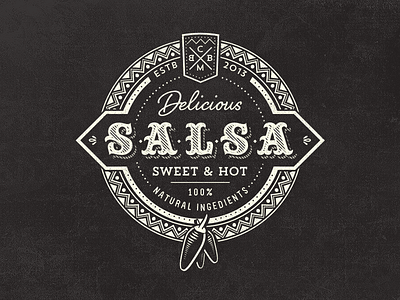 Vintage Salsa Logo badge chili food hot jar logo salsa sweet vintage
