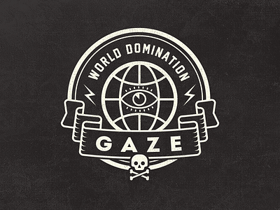 Gaze v3 badge domination gaze logo vintage world