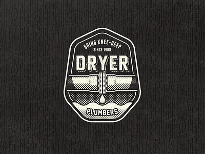 Dryer Plumbers - Vintage Fantasy Logo badge fantasy logo pipe plumbers vintage water