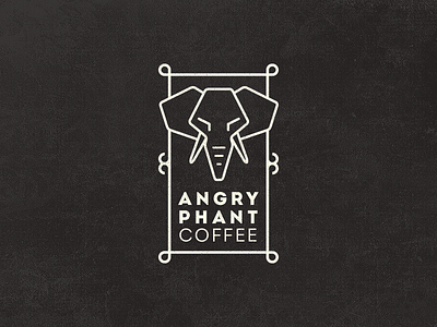 Angryphant Coffee Vintage Fantasy Logo