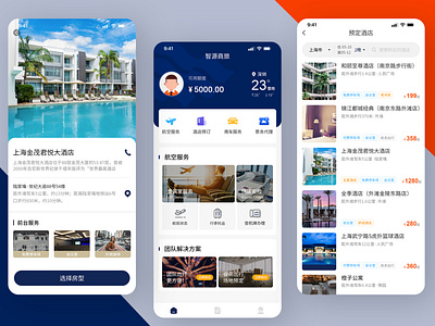 Business travel-hotel ticket booking accommodation aviation backstage baggage car design hotel hotel reservation hotels illustration ticketing tourism travel trip ui 设计