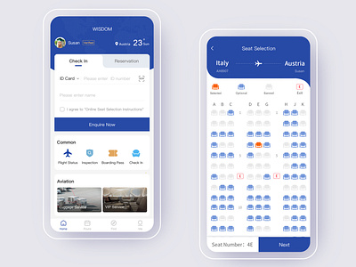 Smart travel app airport app baggage boardingpass checkin cheese flight fly home luggage ocr reservation seats travel travel agency travel app ui