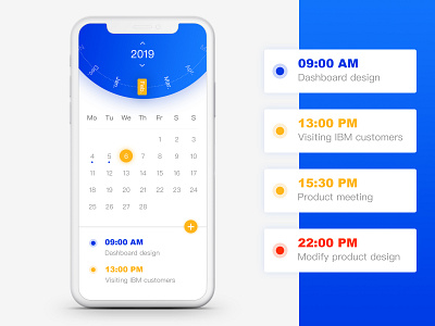 iPhoneX - Calendar page ui design app application design calendar design dial interface iphone memorandum time line ui ux 设计
