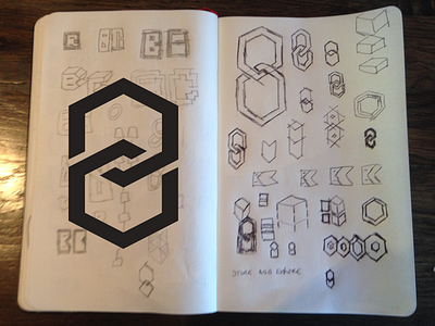 Sketching the blockchain mark bitcoin blockchain logo sketch