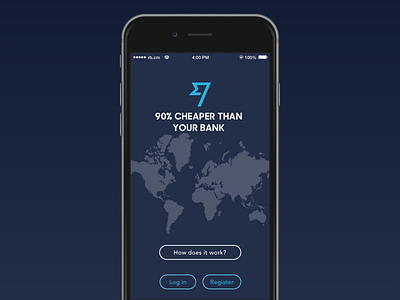 Transferwise Intro Screen app intro ios onboarding