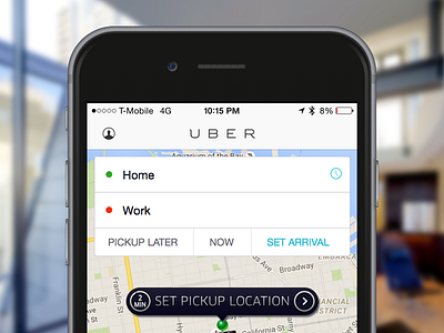 Uber Set Arrival app ios iphone uber