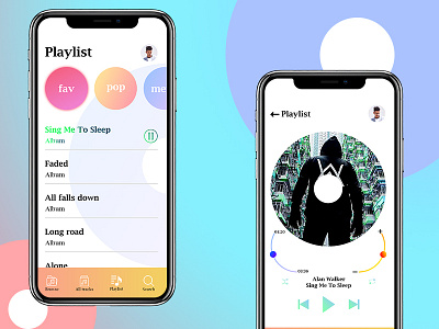IOS Music App app mobile ui