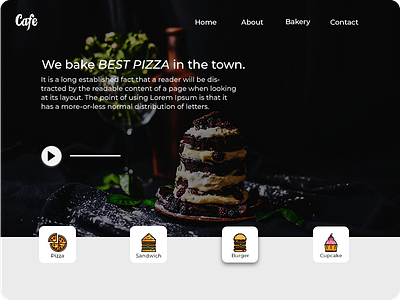 Cafe website landing page