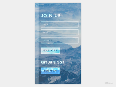 Daily UI 001 – Sign Up dailyui dailyui001 sign up