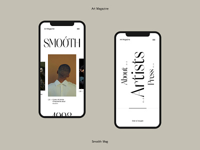 Smoóth Mag — Mobile 001 clean concept design fashion minimal mobile ui ux web web design
