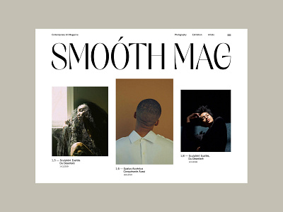 Smoóth Magazine clean design fashion landing layout minimal photography typogaphy ui ux web web design webdesign website