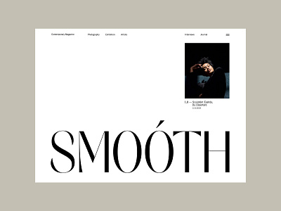 Smoóth Mag — 03 art direction clean design grid landing layout magazine minimal photography typography ui ux web web design website whitespace