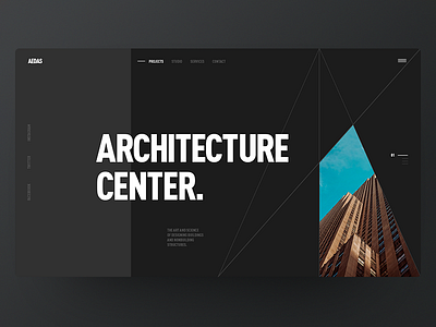 Aedas - Architecture concept designer interface landing layout minimal ui ux web web design