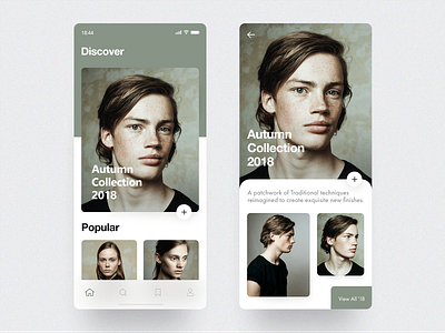 Fashion App Concept app cards concept design fashion interface ios layout minimal mobile ui ux