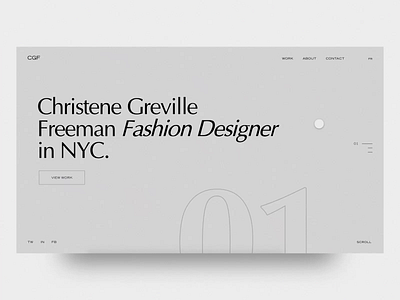 CGF Fashion - Website animation clean fashion homepage interface landing layout minimal portfolio typogaphy ui user interface ux web web design