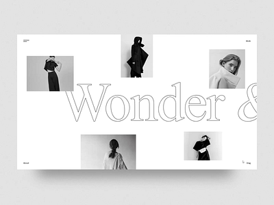 Wonder & Awe blackandwhite concept design fashion grid landing layout typography ui ux web web design