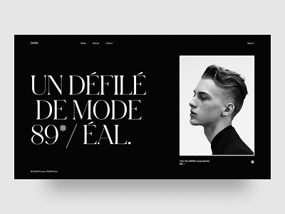 Dèfiliè - Magazine clean concept fashion grid interface layout minimal typogaphy ui web website whitespace