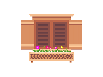 Balcony design illustration