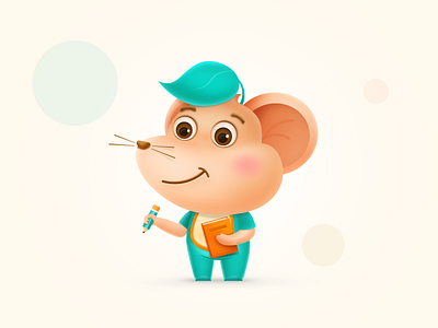 Cute Mouse app design icon illustration logo ui