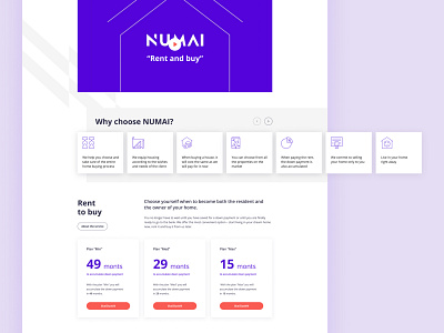 Numai - Home financing website landing page