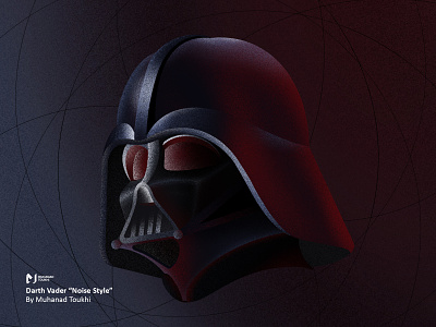 Darth Vader “Noise Style” apple dark disney force illustraion ipadpro light noise procreate starwars style