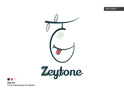 Zeytone app deviser food logo olive order food typography website zeytone