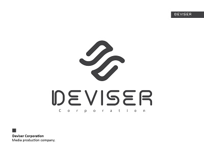 Deviser Corporation balck branding company deviser golden ratio logo media production typography