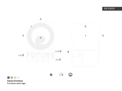 Future Furniture Logo Structure branding deviser furniture future golden ratio logo store structure wood