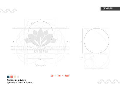 Typiquement Syrien branding design deviser flower food french golden ratio jasmine logo syrian