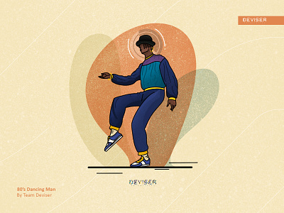 80's Dancing Man 80s 80s style color dance design deviser history illustration music