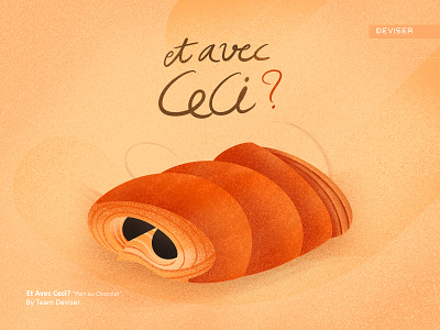 Et Avec Ceci? chocolate design deviser et avec ceci food french illustration pain procreate sketch