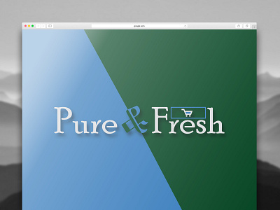 Pure Fresh Online Sopping Logo branding design e commerce e mart ecommerce logo online sopping typography