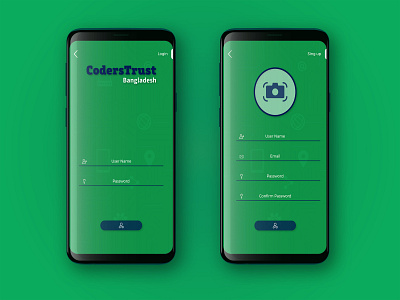 Log in And Signup Page Design for CodersTrust Bangladesh App