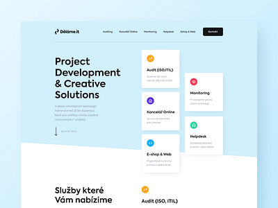 Děláme.it | One page website design development it landing page logo solutions ui web webdesign