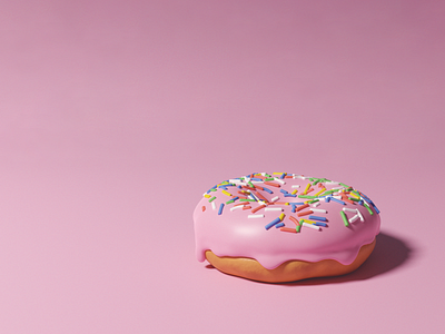 The Donut 3d 3drender blender blenderdonut pink sweet