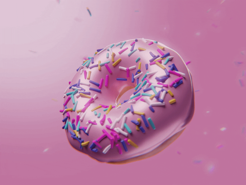 The Donut 2.0 3d 3danimation 3drender animation blender blenderanimation blenderdonut dessert donut lighting modeling motion graphics pink render sweet