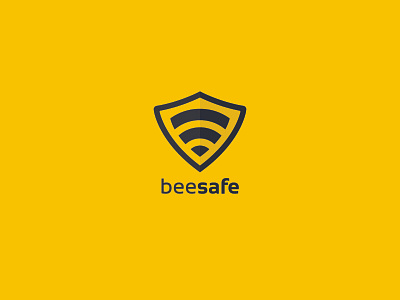Beesafe logo bee logo safe shield wi fi