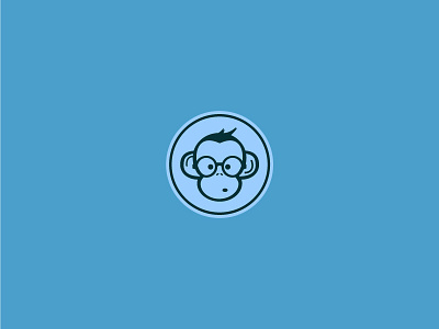 Monkey sticker glasses logo monkey smart