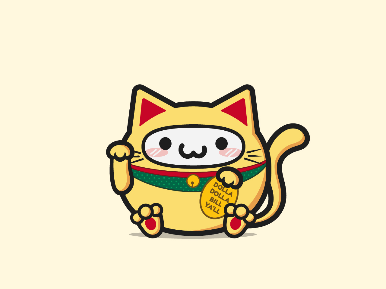KHAB Character in Chinese lucky cat costume by Ioana Ionescu on Dribbble